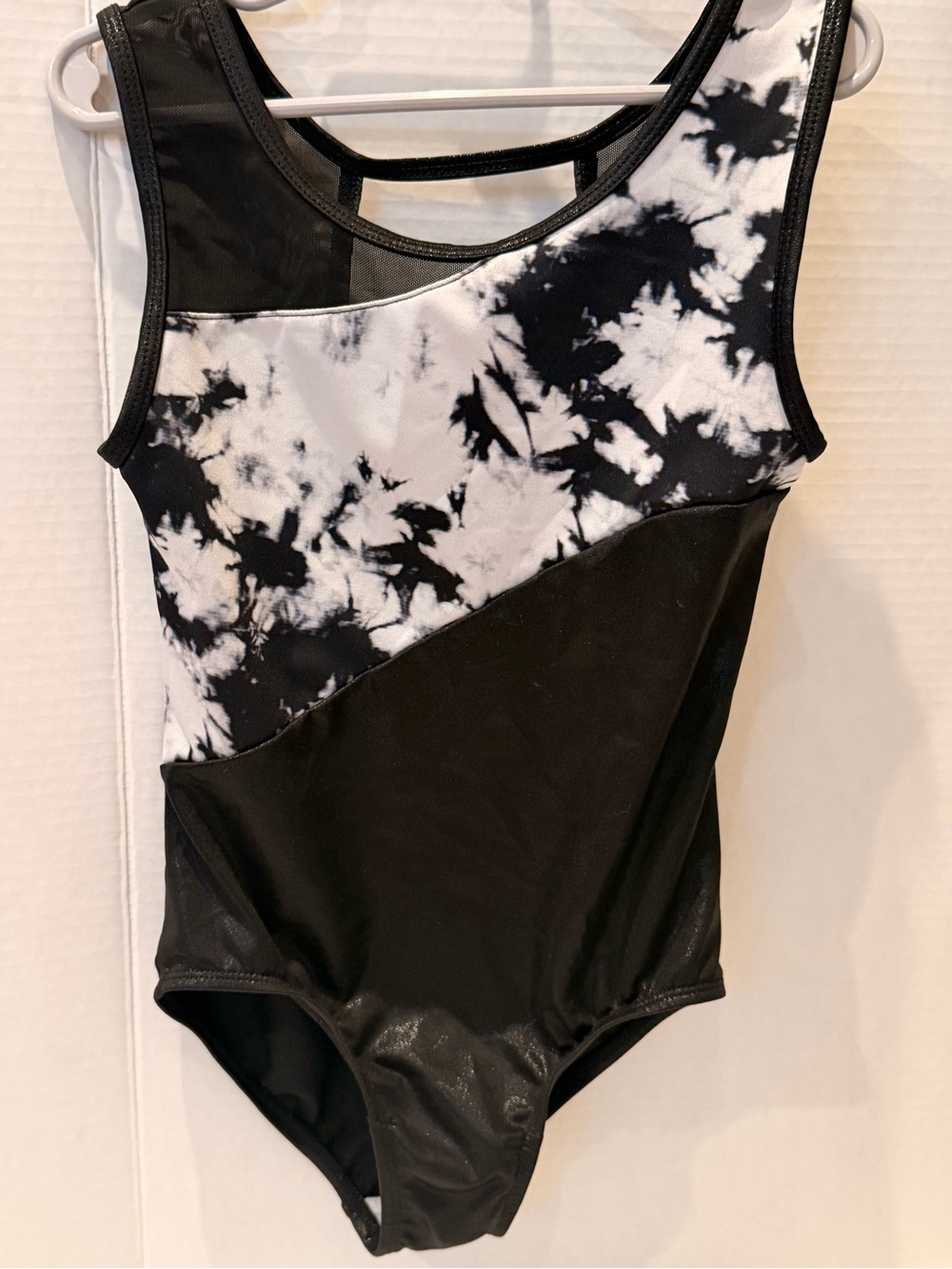Magic Black & White Tie-Dye Kids One-Piece Swimsuit